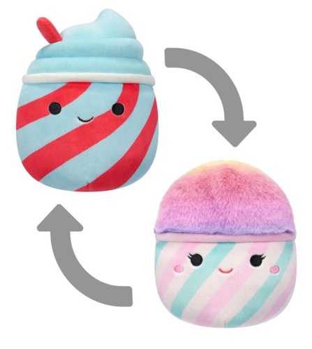 Igra/Igračka Squishmallows 2v1 Ledová tříšť Tucker a cukrová vata Bevin 