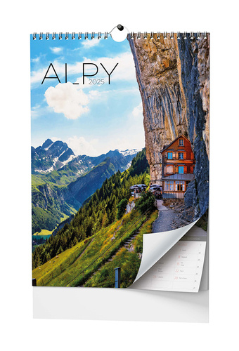 Kalendář/Diář Alpy 2025 - nástěnný kalendář 