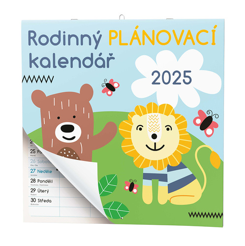 Kalendarz/Pamiętnik Rodinný plánovací kalendář 2025 - nástěnný kalendář 