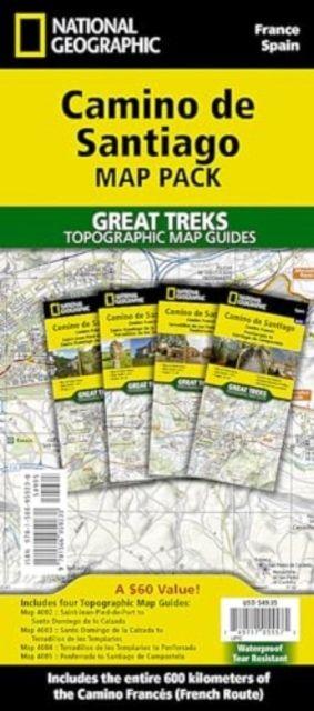 Prasa Camino de Santiago Map [Map Pack Bundle] Map National Geographic Maps
