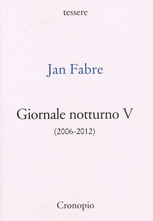 Kniha Giornale notturno (2006-2012) Jan Fabre