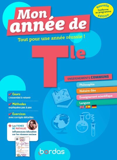 Carte Mon Année de Tle Enseignements communs Dominique Boissier