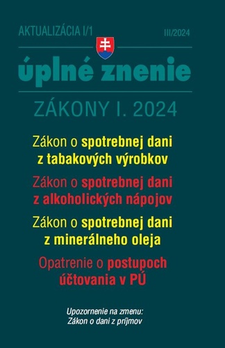 Книга Aktualizácia I/1 2024 Daňové a účtovné zákony 