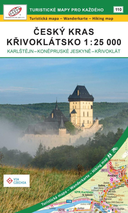 Kniha Český kras, Křivoklátsko 1 : 25 000 / 110 Turistické mapy pro každého 