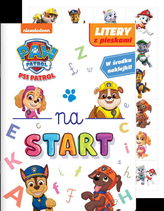 Book Psi Patrol Na start 5 Litery z pieskami 