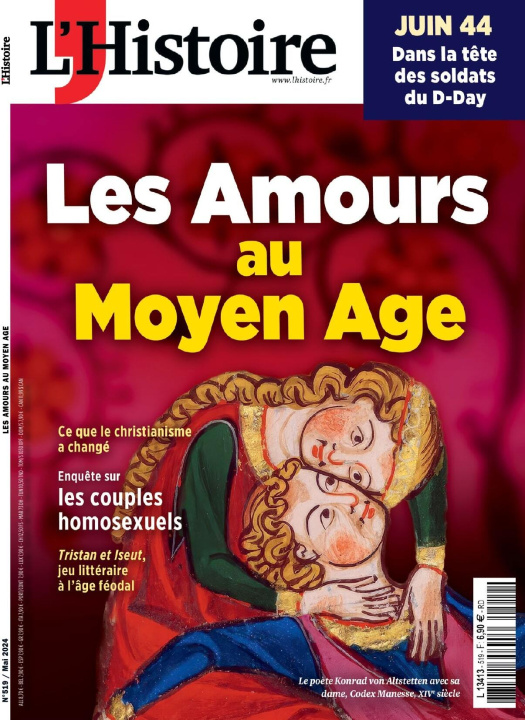 Könyv L'Histoire n°519 : Les amours au Moyen Âge - Mai 2024 