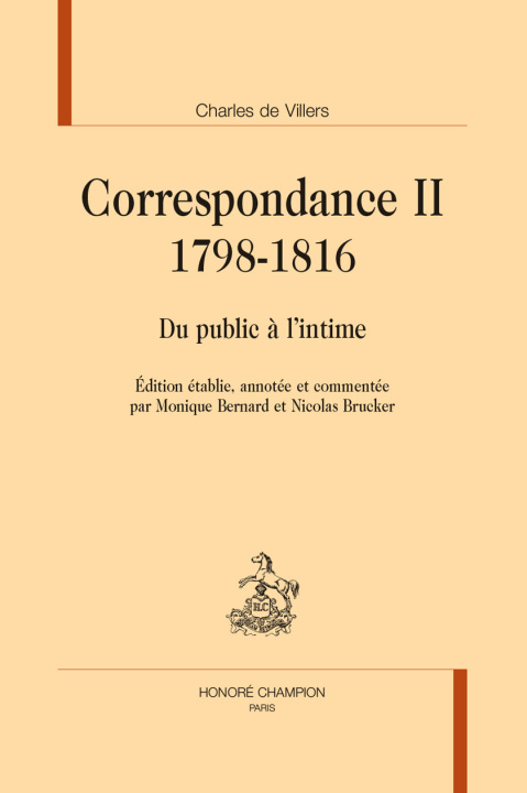 Libro Correspondance T2 1798-1816 Villers