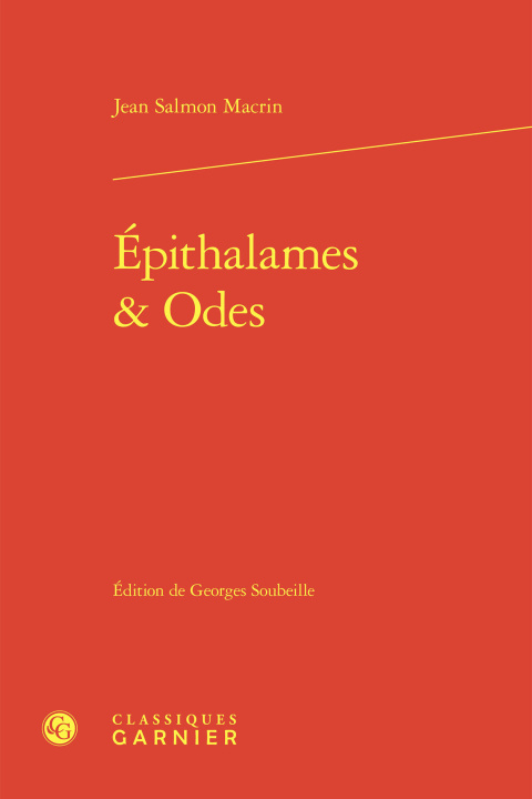 Kniha Epithalames et odes Macrin jean salmon
