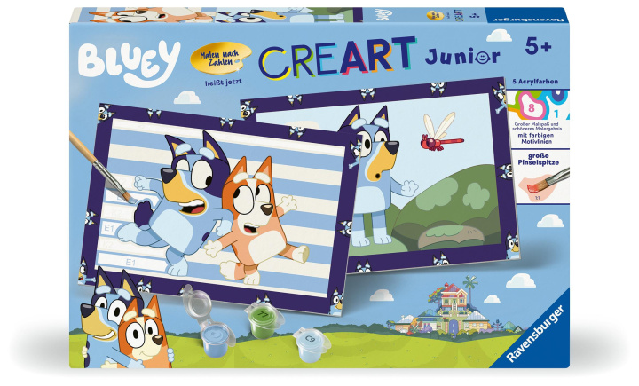 Joc / Jucărie Ravensburger CreArt - Malen nach Zahlen 23984 - Bluey - Kinder 5 - 7 Jahre 