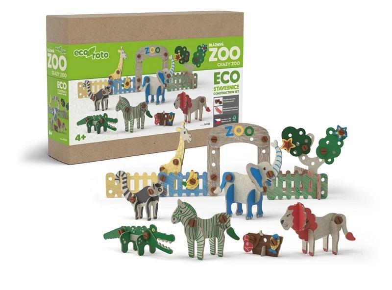 Game/Toy ECO Roto Bláznivá ZOO (ekologická stavebnice) 