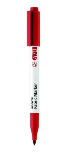 Papírenské zboží MONAMI 470-24 BRUSH RED, FABRIC MARKER 