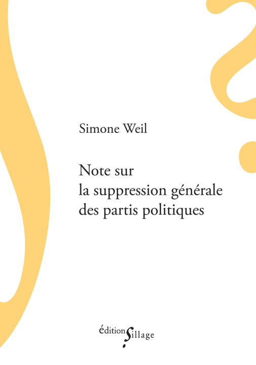 Kniha Note sur la suppression générale des partis politiques Weil