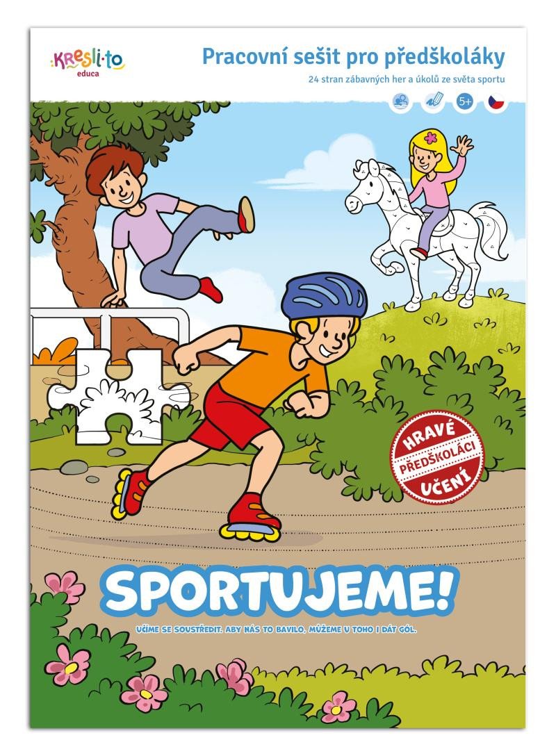 Kniha Sportujeme! - Pracovní sešit pro předškoláky Filip Škoda