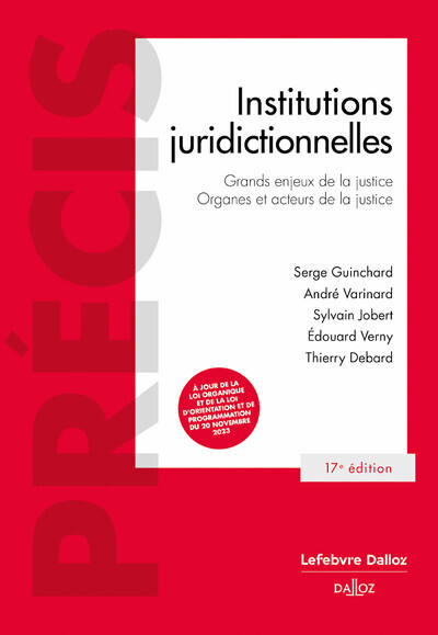 Book Institutions juridictionnelles. 17e éd. Thierry Debard