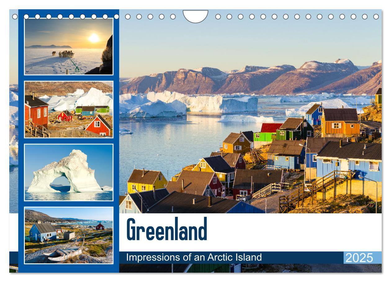 Calendario/Agenda Greenland - Impressions of an Arctic Island (Wall Calendar 2025 DIN A4 landscape), CALVENDO 12 Month Wall Calendar 