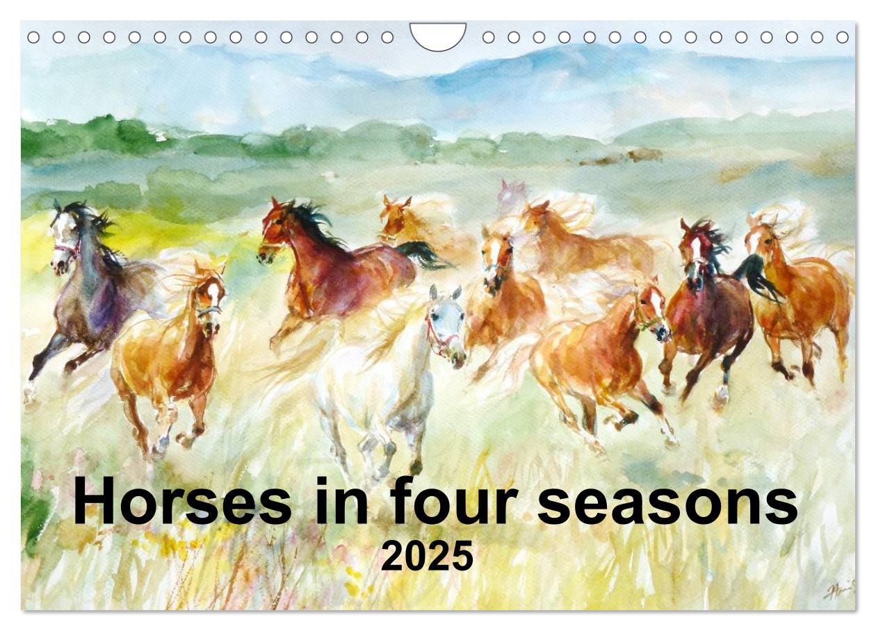 Kalendarz/Pamiętnik Horses in four seasons 2025 (Wall Calendar 2025 DIN A4 landscape), CALVENDO 12 Month Wall Calendar 