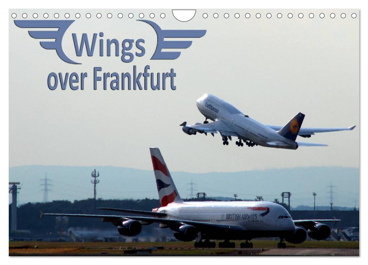 Kalendář/Diář Wings over Frankfurt (UK Edition) (Wall Calendar 2025 DIN A4 landscape), CALVENDO 12 Month Wall Calendar 