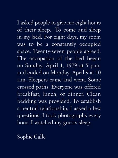 Kniha Sophie Calle: The Sleepers 