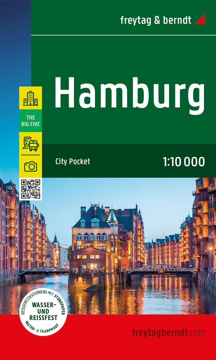 Drucksachen Hamburg, Stadtplan 1:10.000, freytag & berndt 