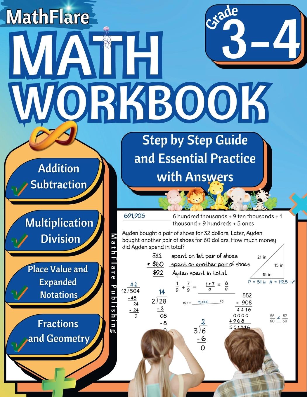 Book MathFlare - Math Workbook 3rd and 4th Grade MathFlare Publishing