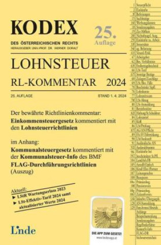Kniha KODEX Lohnsteuer Richtlinien-Kommentar 2024 Michael Seebacher