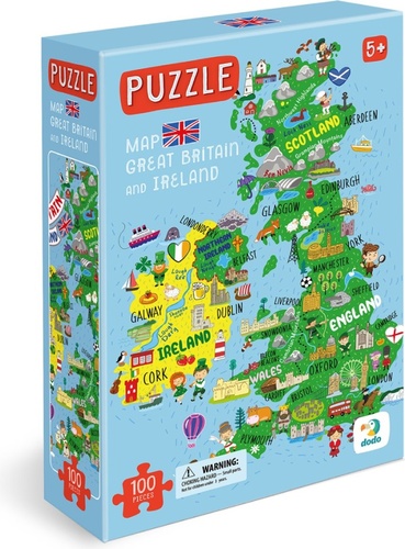 Hra/Hračka Puzzle Mapa Velké Británie a Severního Irska 