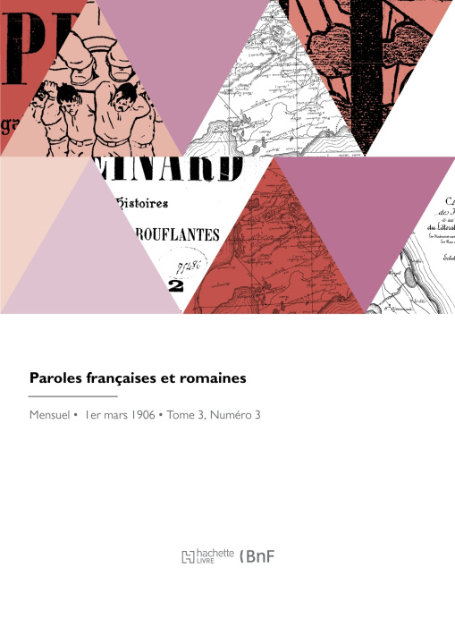 Carte Paroles françaises et romaines Jean Bonnefon