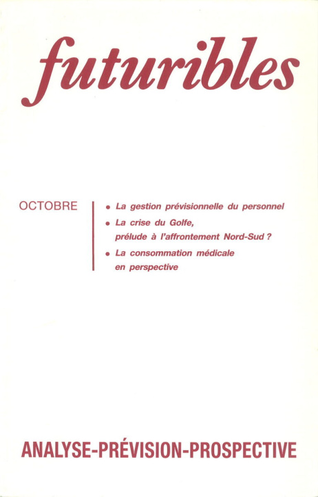 Kniha Futuribles 147, octobre 1990. La gestion prévisionnelle du personnel DUTAILLY
