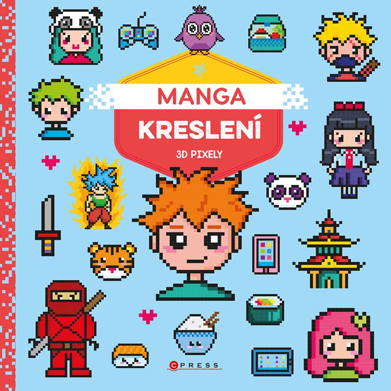 Book Manga kreslení 3D pixely 