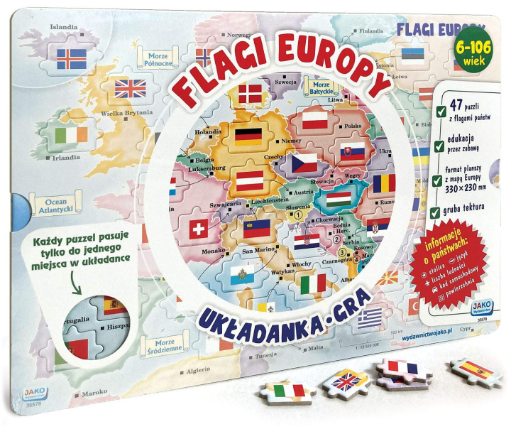 Buch Flagi Europy. Układanka/gra 