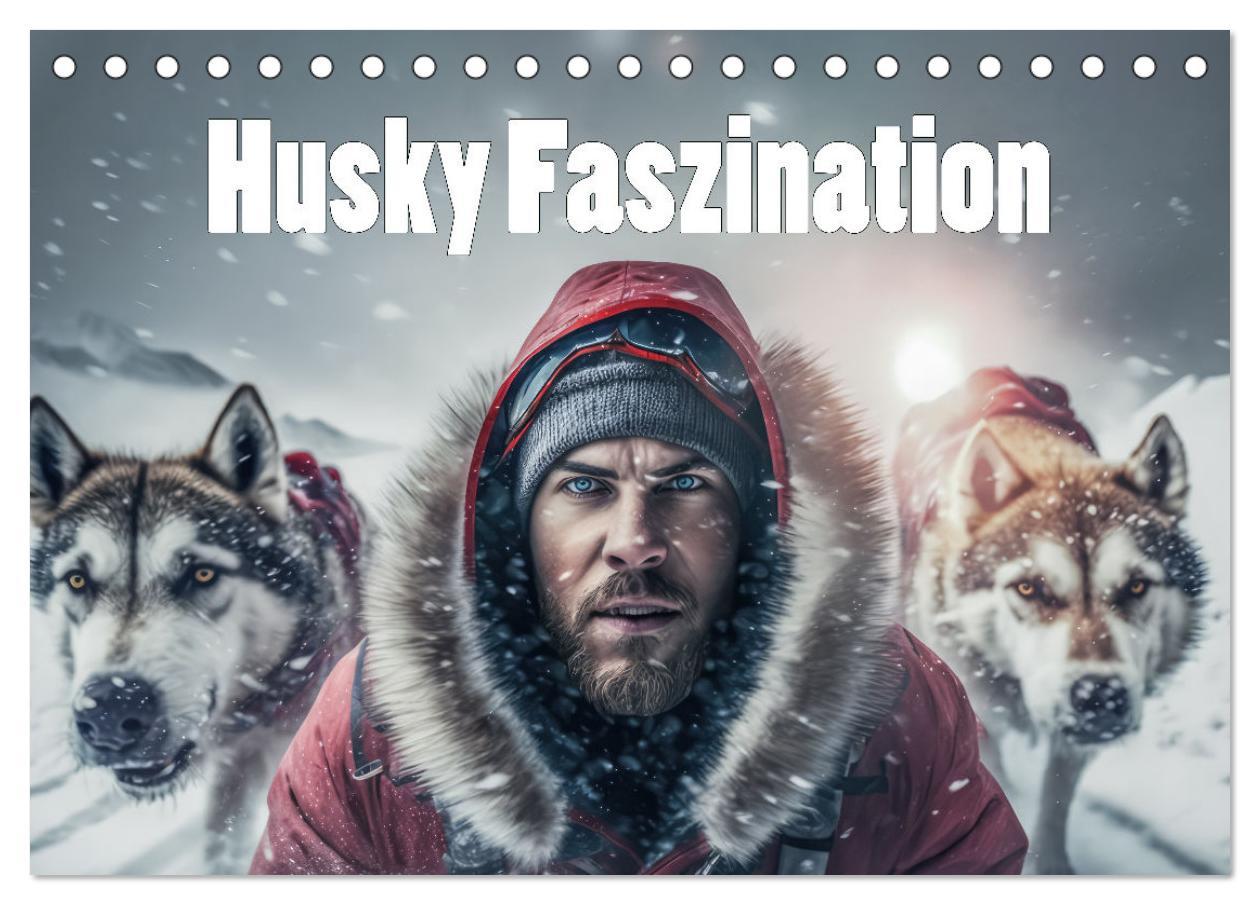 Kalendář/Diář Husky Faszination (Tischkalender 2025 DIN A5 quer), CALVENDO Monatskalender Calvendo