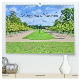 Kalendář/Diář Schlossgarten Neustrelitz (hochwertiger Premium Wandkalender 2025 DIN A2 quer), Kunstdruck in Hochglanz Calvendo