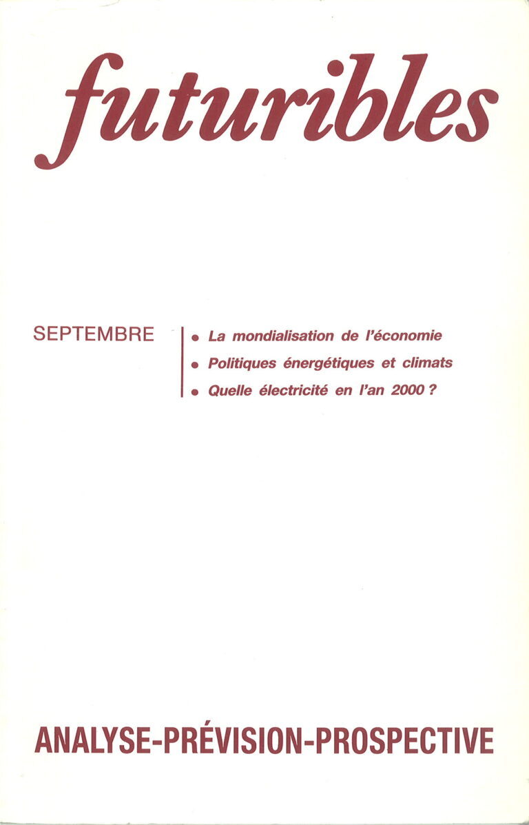Kniha Futuribles 135, septembre 1989. La mondialisation de l'économie PETRELLA