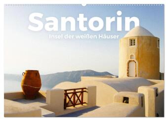 Kalendář/Diář Santorin - Insel der weißen Häuser (Wandkalender 2025 DIN A2 quer), CALVENDO Monatskalender Calvendo