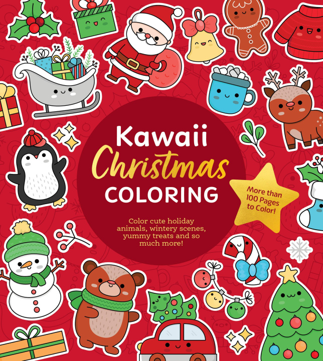 Kniha Kawaii Christmas Coloring 