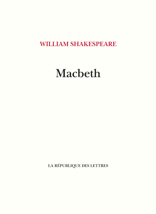 Knjiga Macbeth William Shakespeare