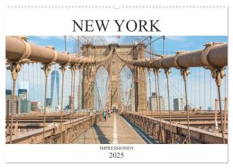 Kalendář/Diář New York - Impressionen (Wandkalender 2025 DIN A2 quer), CALVENDO Monatskalender Calvendo