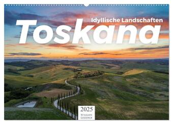 Kalendář/Diář Toskana - idyllische Landschaft (Wandkalender 2025 DIN A2 quer), CALVENDO Monatskalender Calvendo