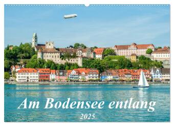 Kalendář/Diář Am Bodensee entlang (Wandkalender 2025 DIN A2 quer), CALVENDO Monatskalender Calvendo