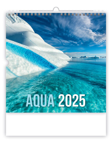 Kalendarz/Pamiętnik Aqua 2025 - nástěnný kalendář 