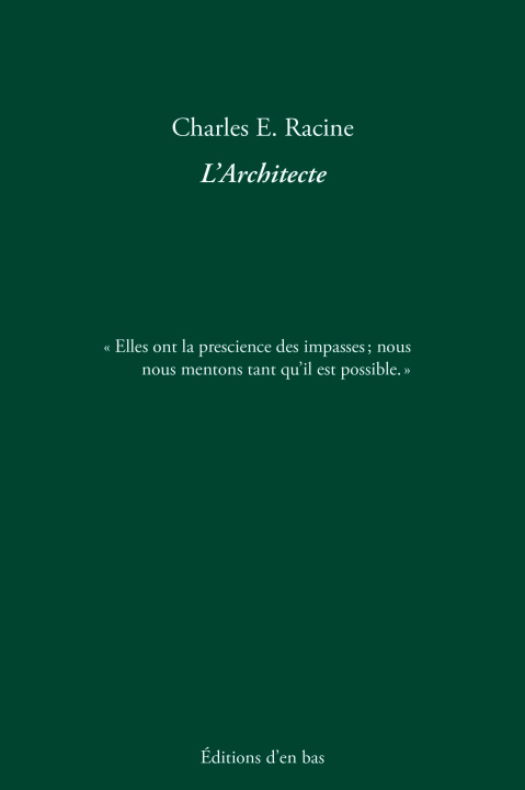 Knjiga L'Architecte E. RACINE