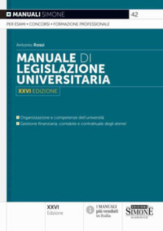 Kniha Manuale di legislazione universitaria Antonio Rossi