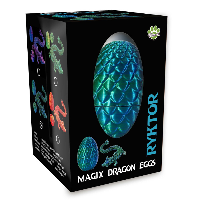Βιβλίο Drachenei "MagiX Dragon Egg RYKTOR", blau, Drachen 22,5 cm & Ei 8 cm 