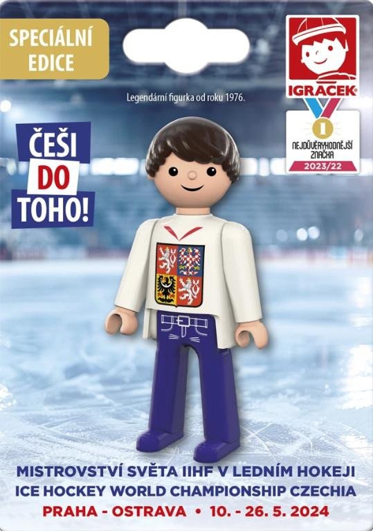 Game/Toy Igráček Fanoušek MS v hokeji 2024 - bílý dres 