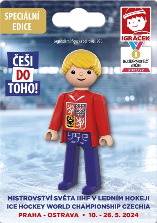 Game/Toy Igráček Fanoušek MS v hokeji 2024 - červený dres 