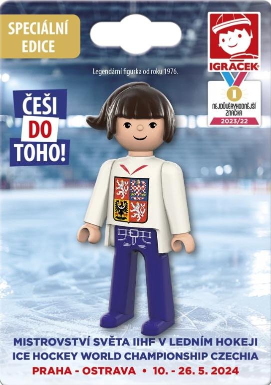 Game/Toy Igráček Fanynka MS v hokeji 2024 - bílý dres 