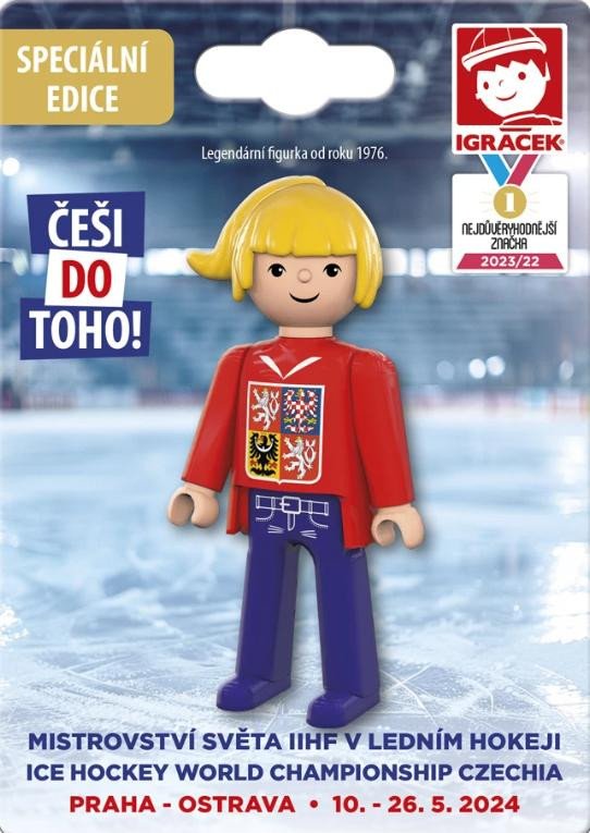 Game/Toy Igráček Fanynka MS v hokeji 2024 - červený dres 