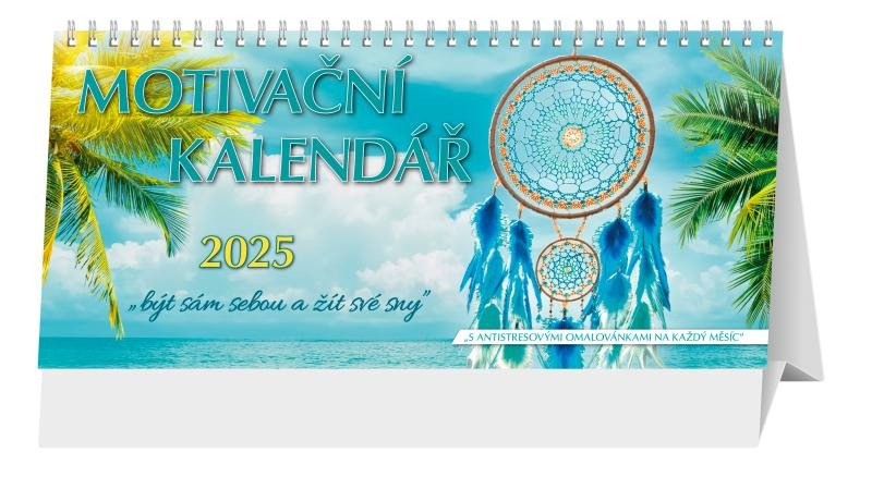 Calendar / Agendă Kalendář 2025 Motivační, stolní, 29,7 x 13,8 cm 