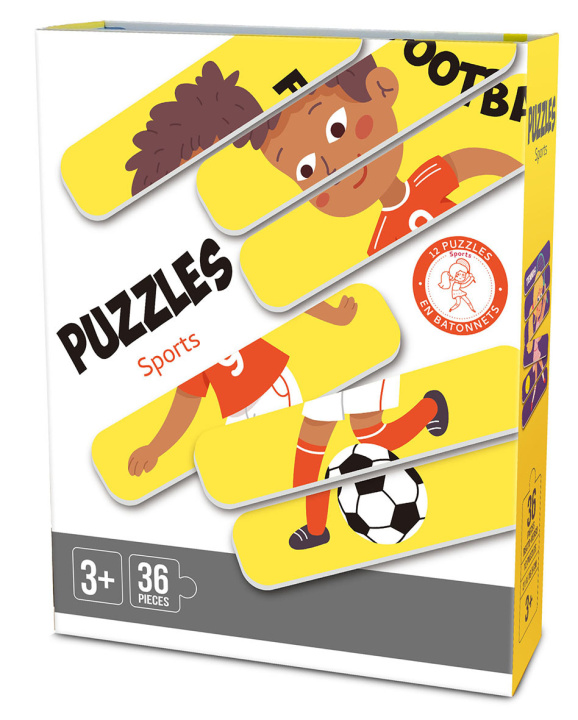 Libro PUZZLE STICK SPORTS 12 EN 1 36 PIECES 