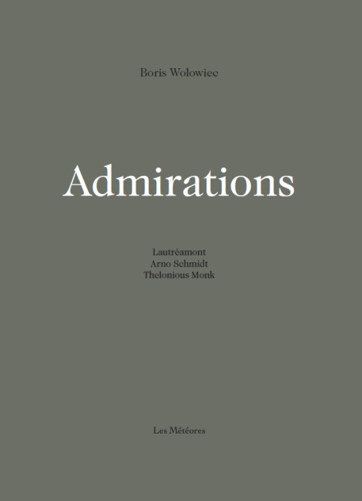 Buch Admirations Wolowiec